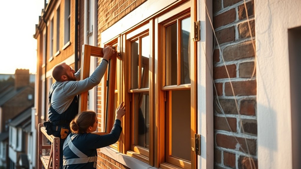 Wooden Window Installation Putney